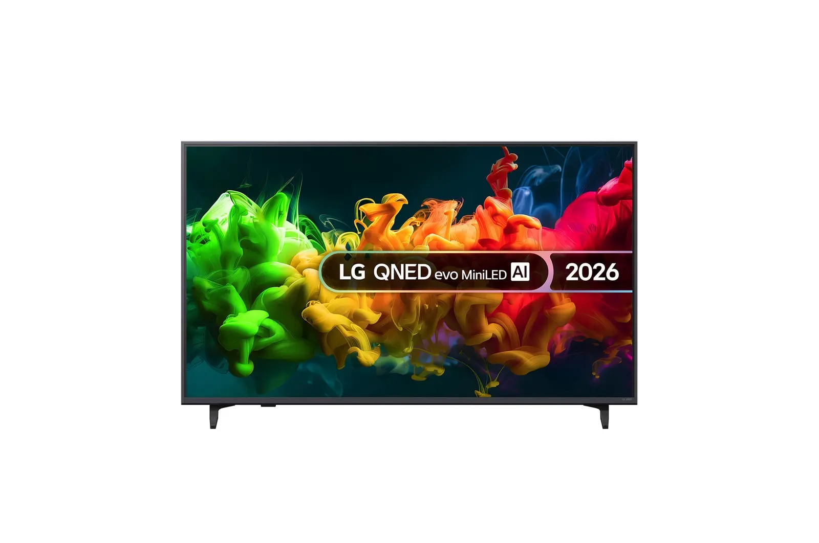 Front view of 50  inch LG QNED evo AI QNED8E Mini LED 4K Smart TV 2026 50QNED8EB3F