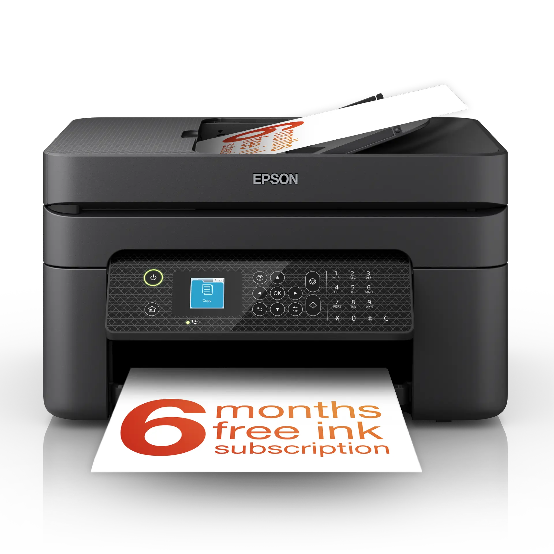 Epson WorkForce WF-2930DWF A4 Multifunction Wireless Inkjet printer with 6 months free ink with ReadyPrint Subscription* — exact C11CK63401 manufacturer product image