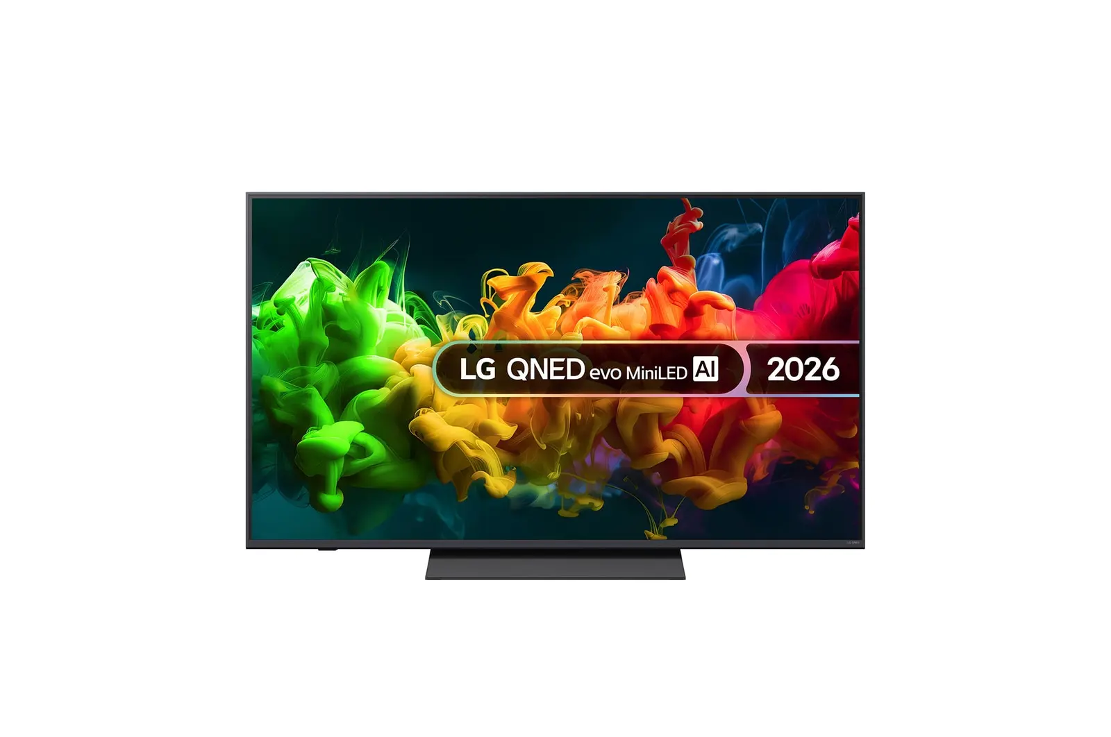 Front view of 55 inch LG QNED evo AI QNED8E Mini LED 4K Smart TV 2026 55QNED8EB3B