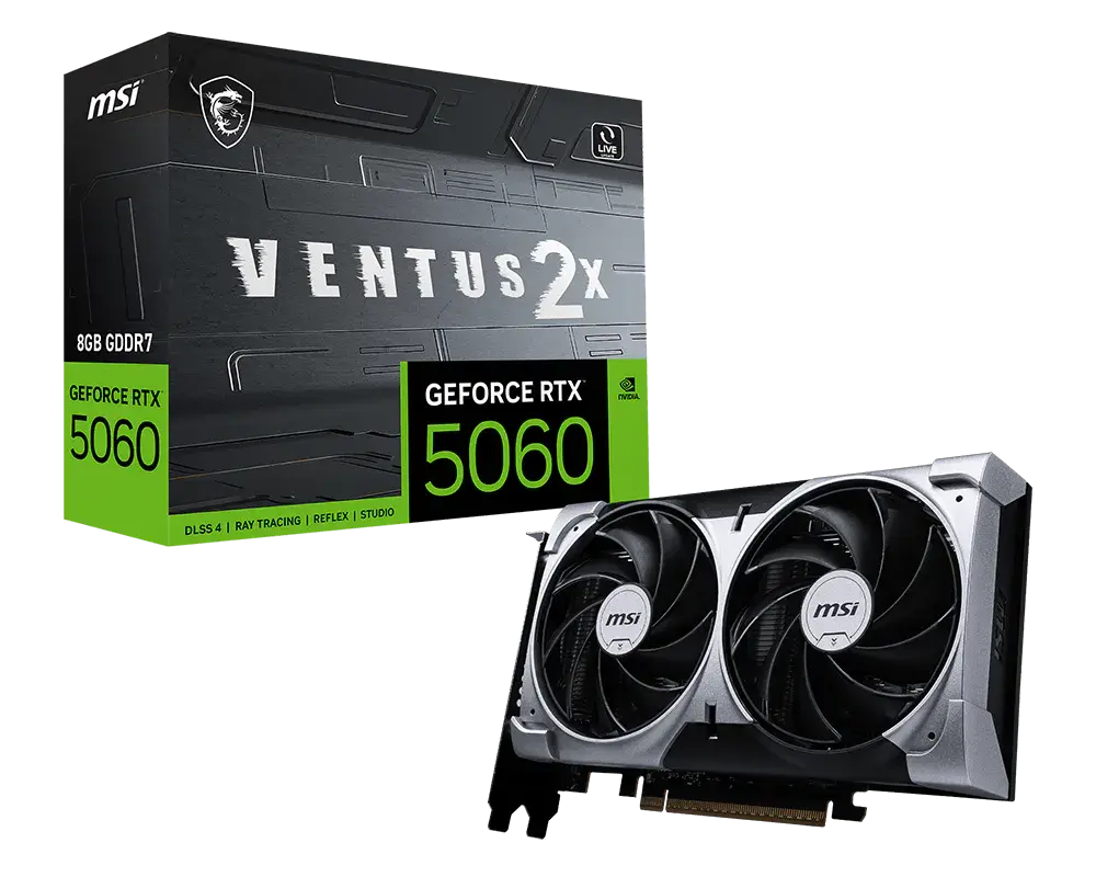 MSI GeForce RTX™ 5060 8G VENTUS 2X — original manufacturer model image