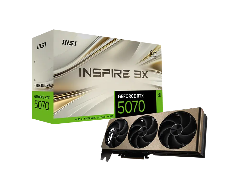 MSI GeForce RTX™ 5070 12G INSPIRE 3X OC — original manufacturer model image