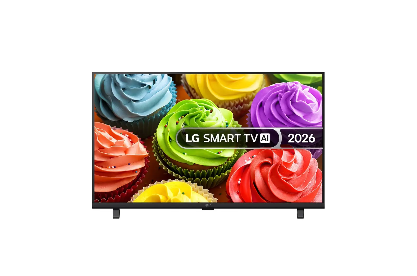 Front view of 32 inch LG SMART TV AI LB65 HD 2026 32LB650B6LA