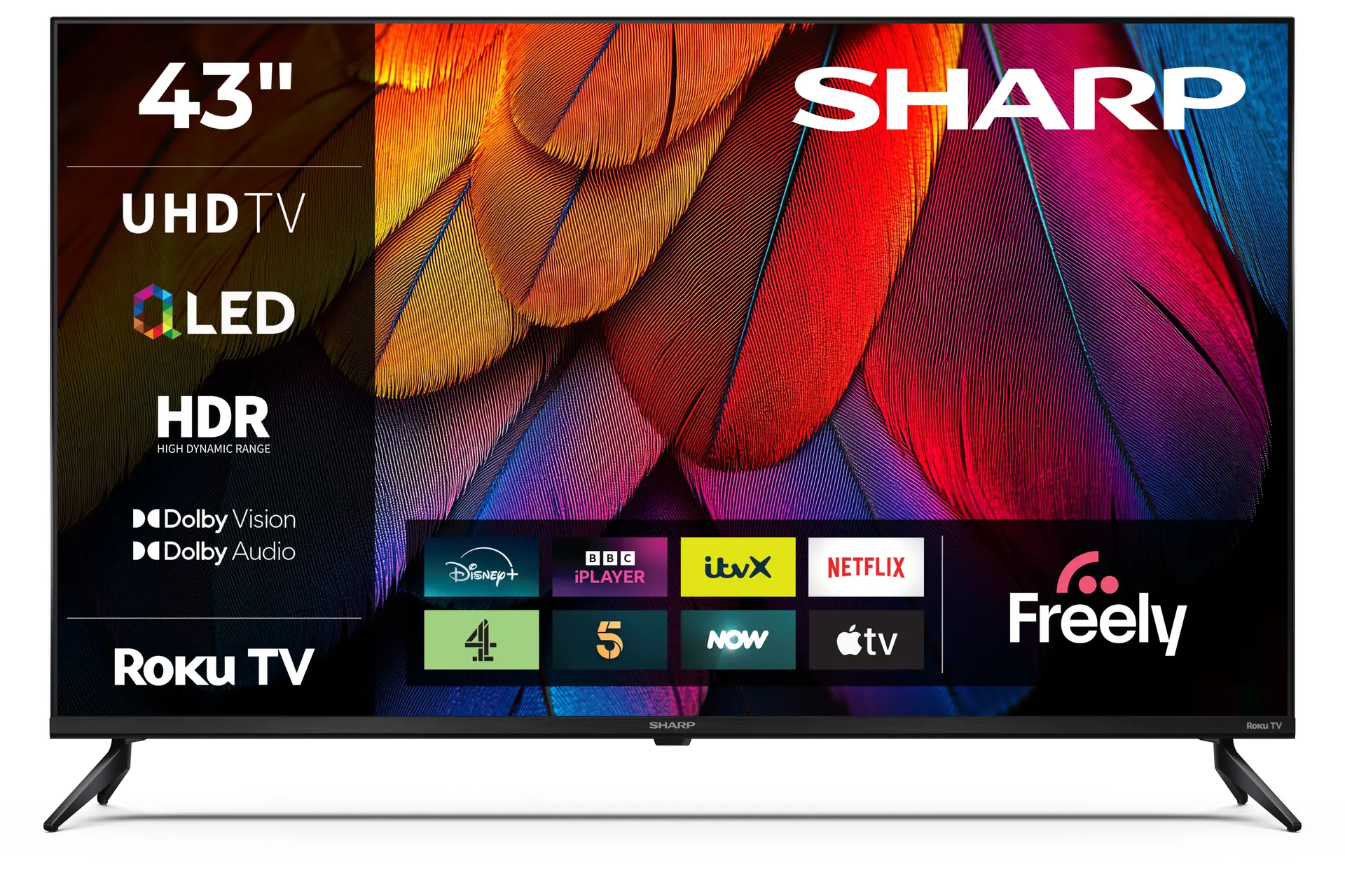 Sharp 43JJ6225K television, official exact-model product image.