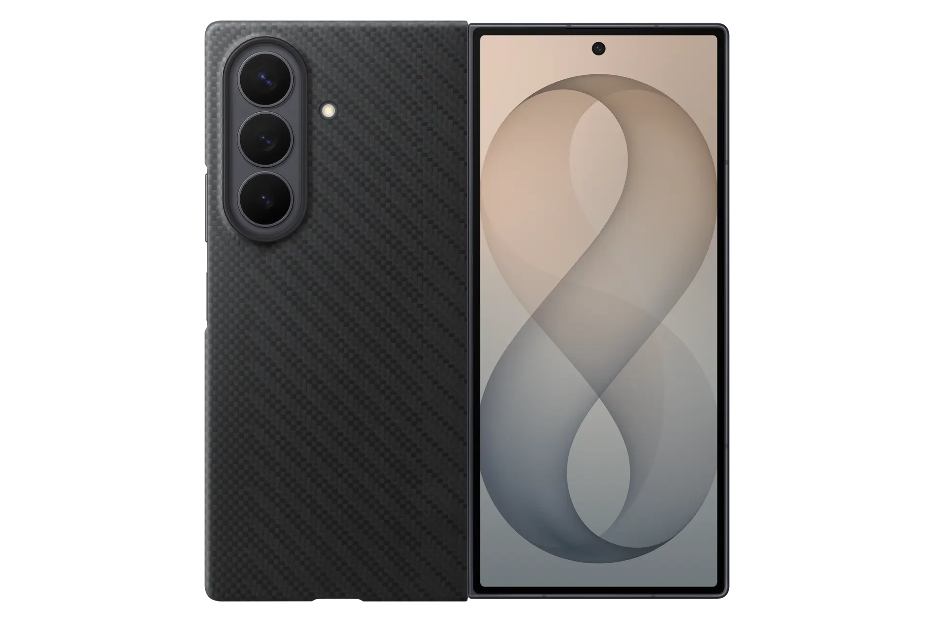 Galaxy Z Fold8 Ultra Carbon Magnet Case Front2 Black 