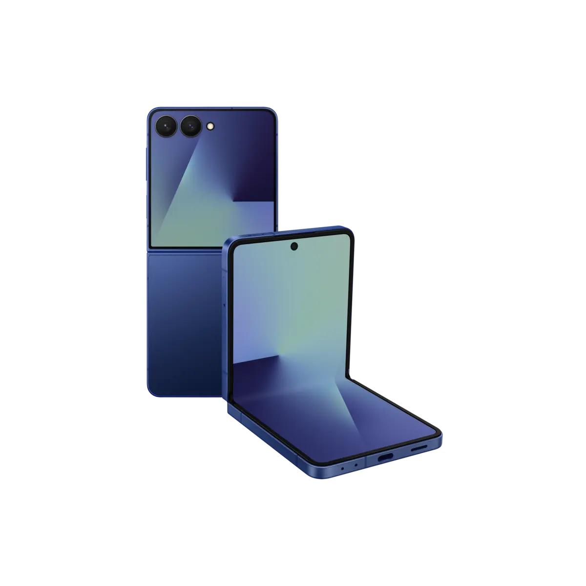 Samsung Galaxy Z Flip7 in Blue Shadow, official product view