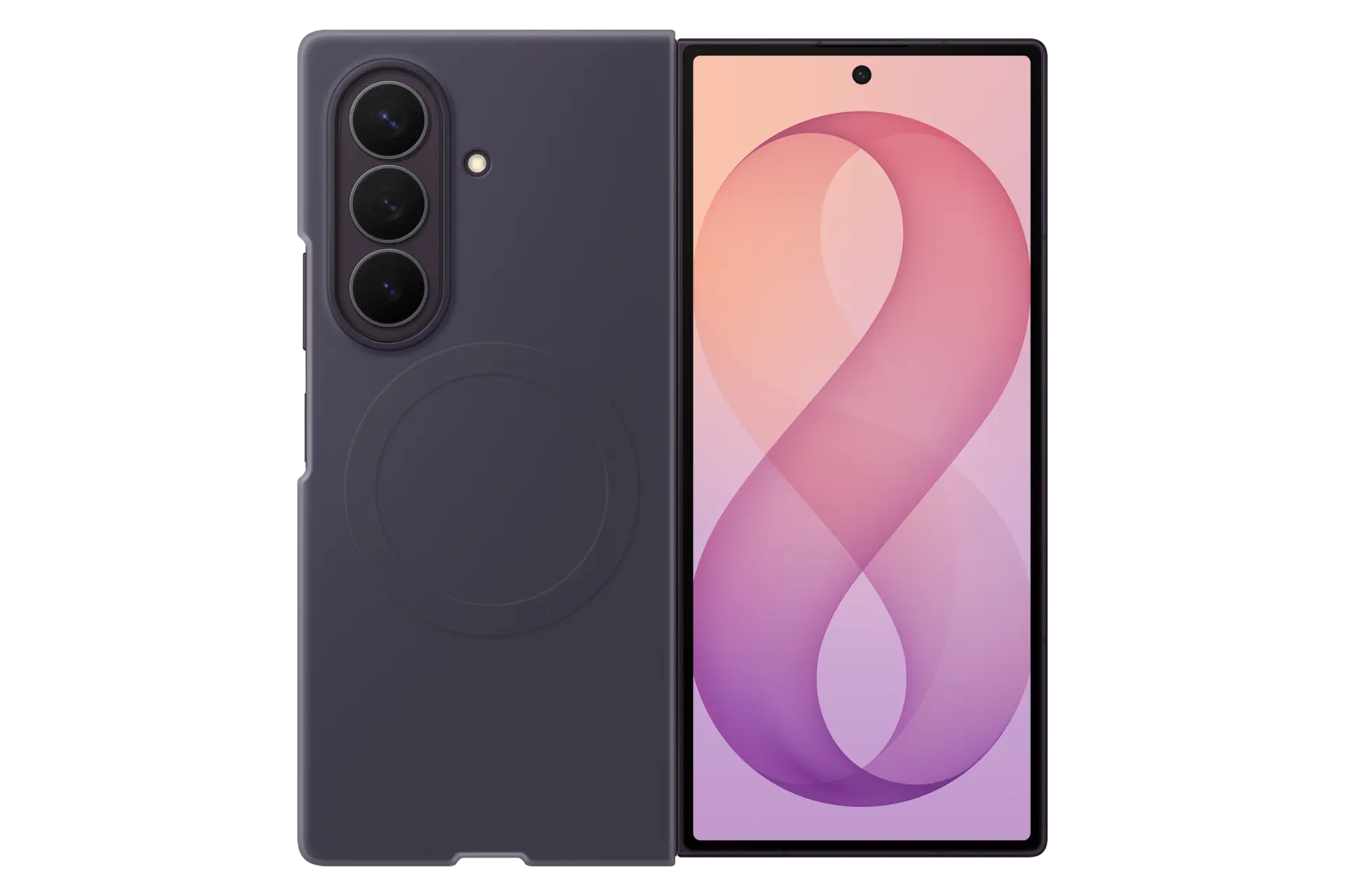 Galaxy Z Fold8 Ultra Silicone Magnet Case Front2 Violet Shadow 