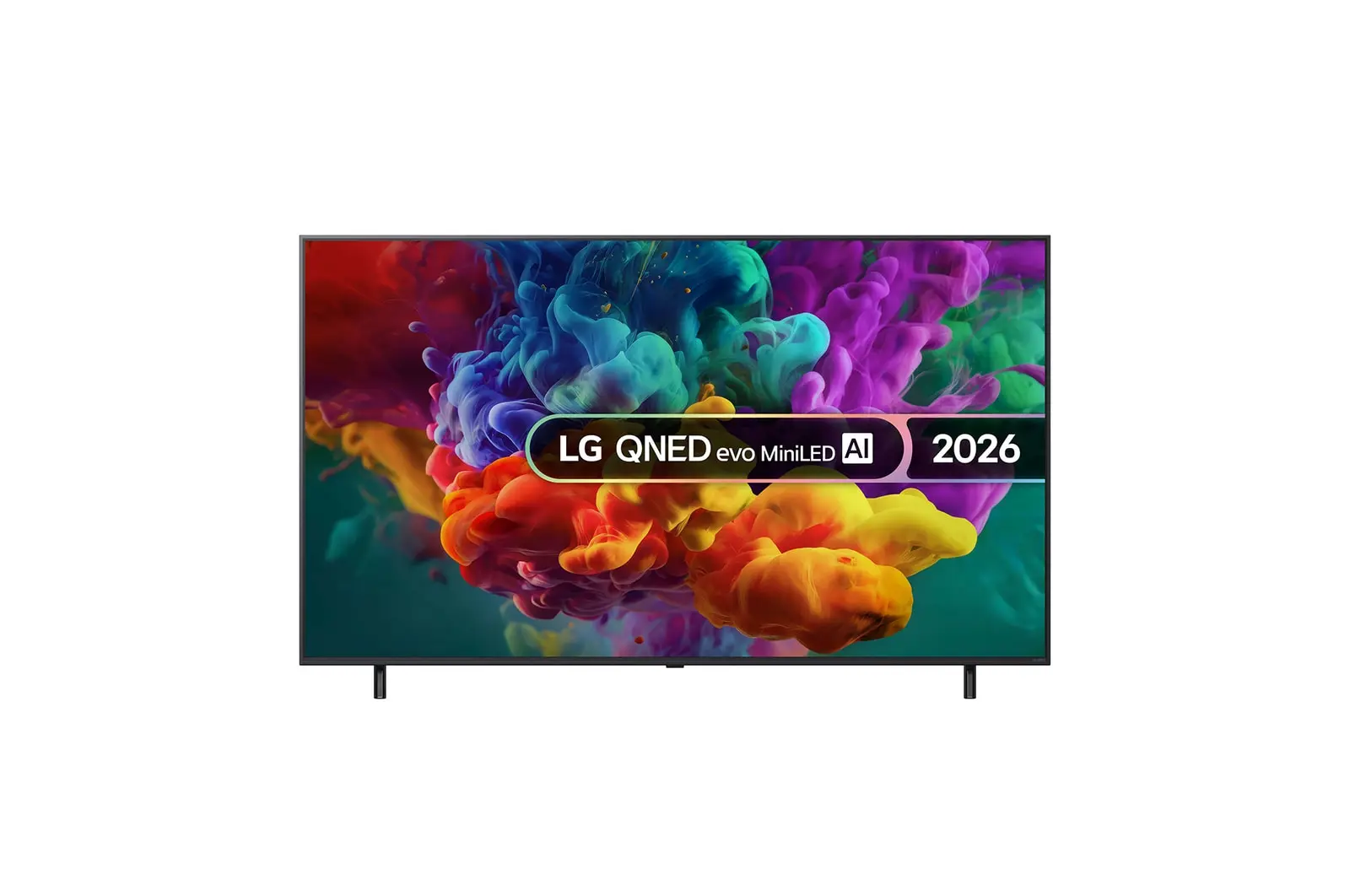 Front view of 65 inch LG QNED evo AI Mini LED QNED85 4K Smart TV 2026 65QNED85B6B
