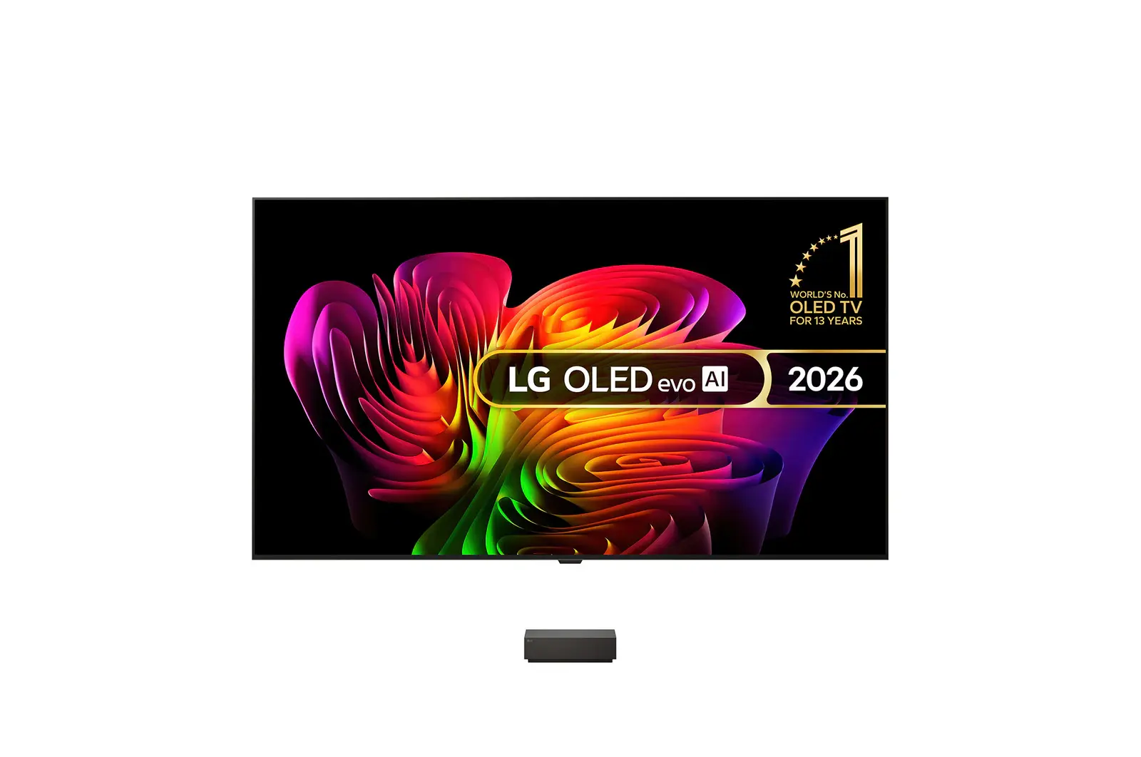 Front view of 77 inch Wallpaper TV LG OLED evo AI W6 True Wireless 4K Smart TV 2026 OLED77W69LA