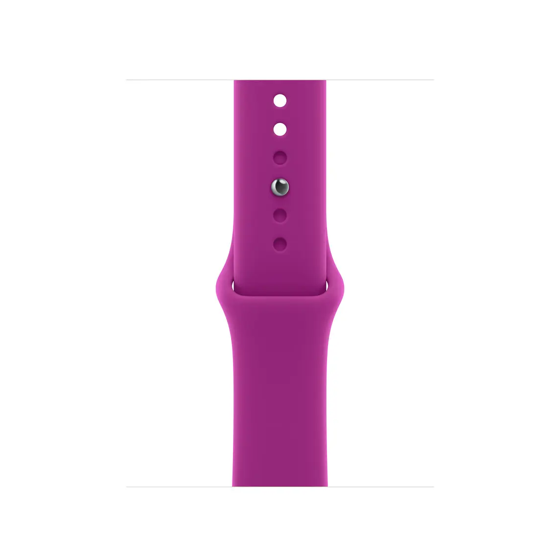 Sport Band, magenta colour, rubber material, adjustment holes centred, pin-and-tuck closure (silver pin)
