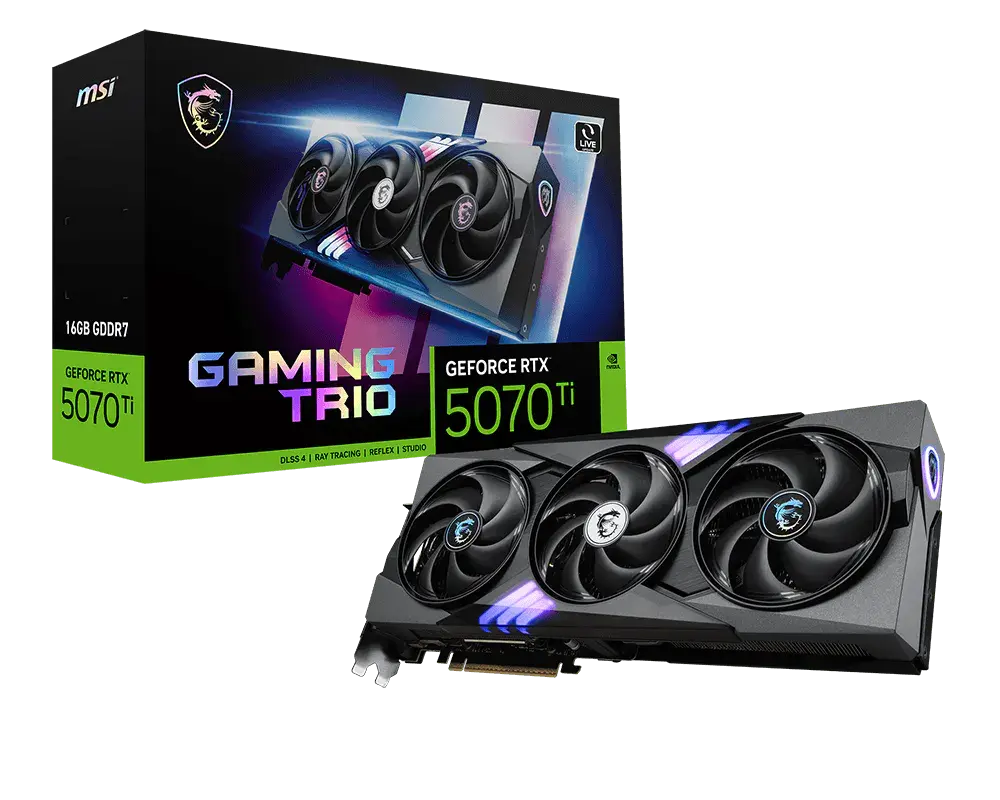 MSI GeForce RTX™ 5070 Ti 16G GAMING TRIO PLUS — original manufacturer model image