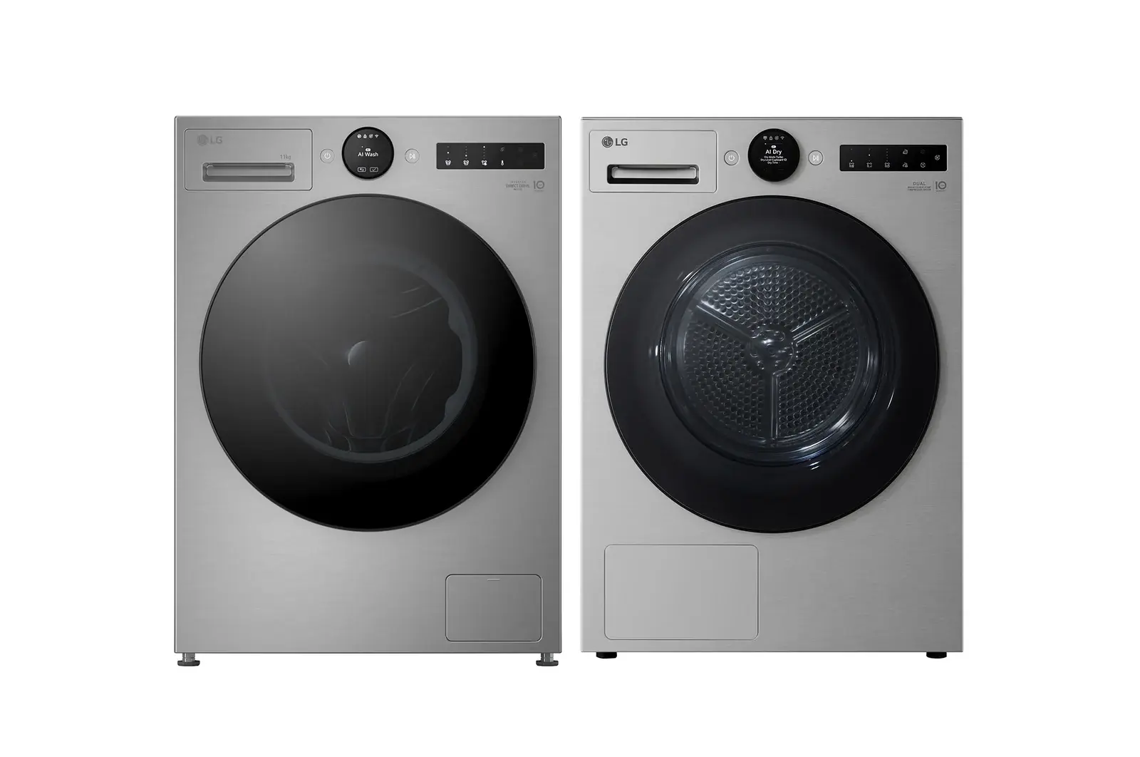 Front view of 13kg Washing Machine + 9kg Tumble Dryer, Silver F4X7013TSB.RHX7