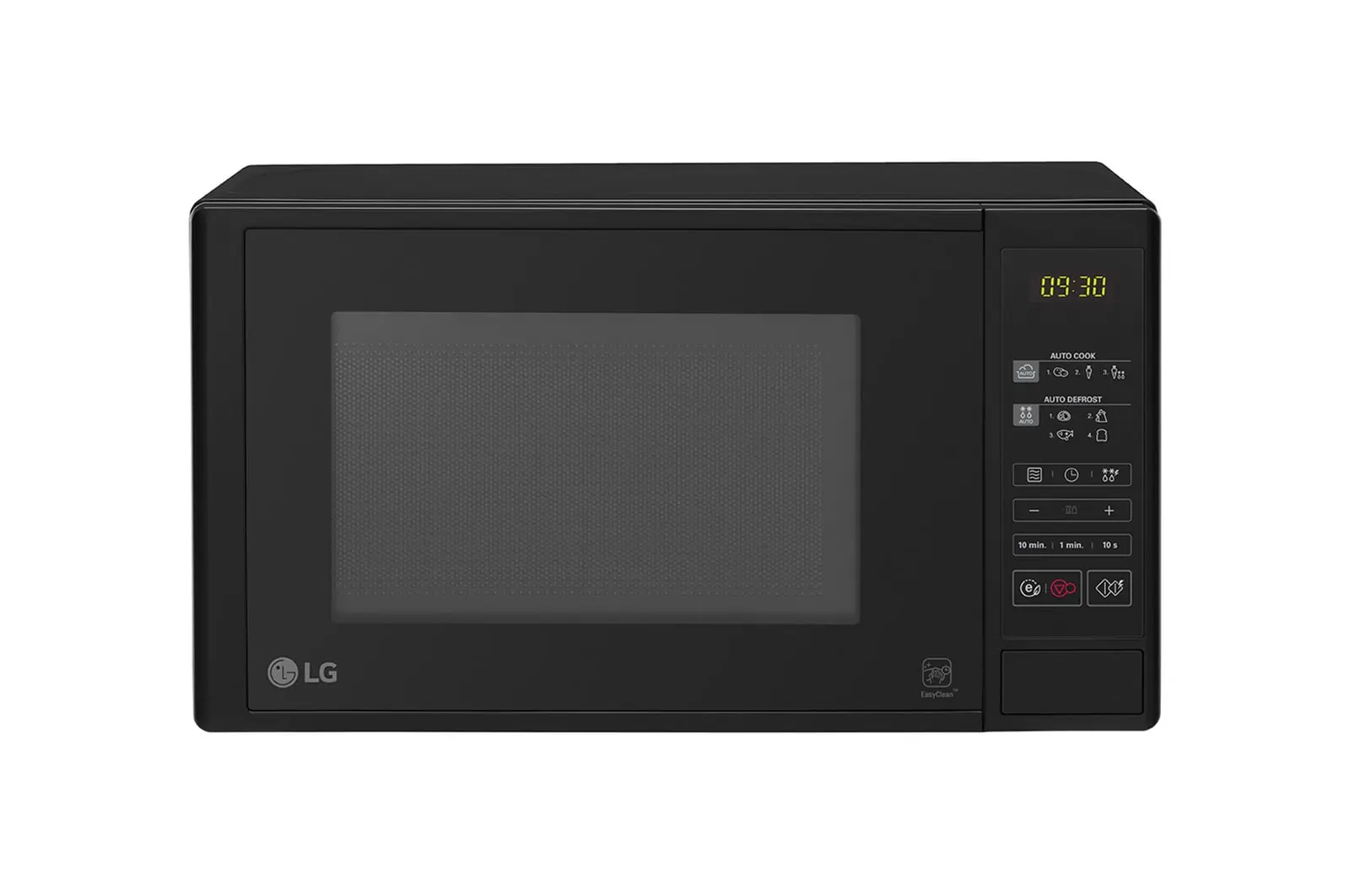 Front view of 20L 700W Microwave Oven with Touch Control Panel, Black MS2042D