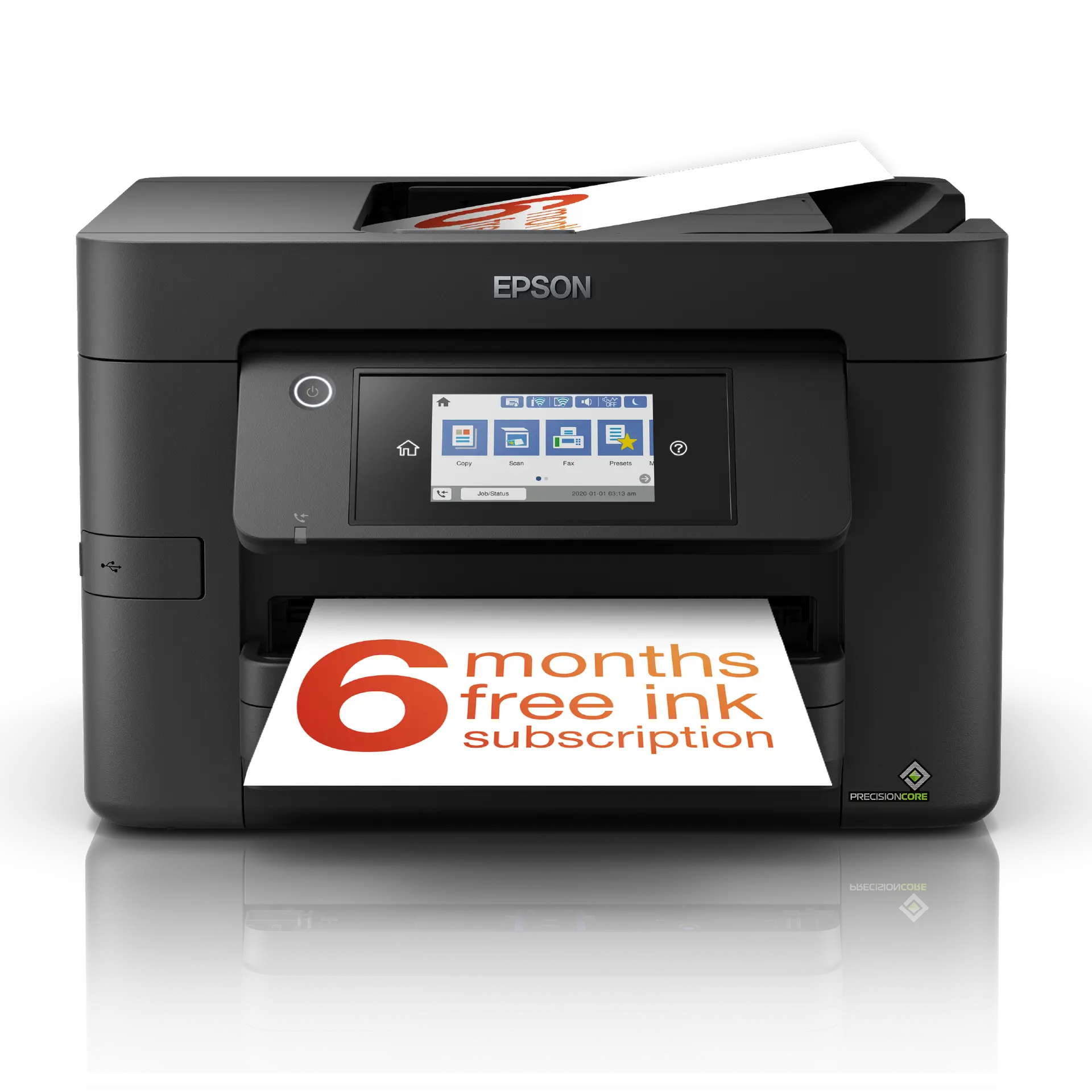 Epson WorkForce Pro WF-4820DWF A4 Multifunction Wireless Inkjet printer with 3 months free ink with ReadyPrint Subscription* — exact C11CJ06401 manufacturer product image